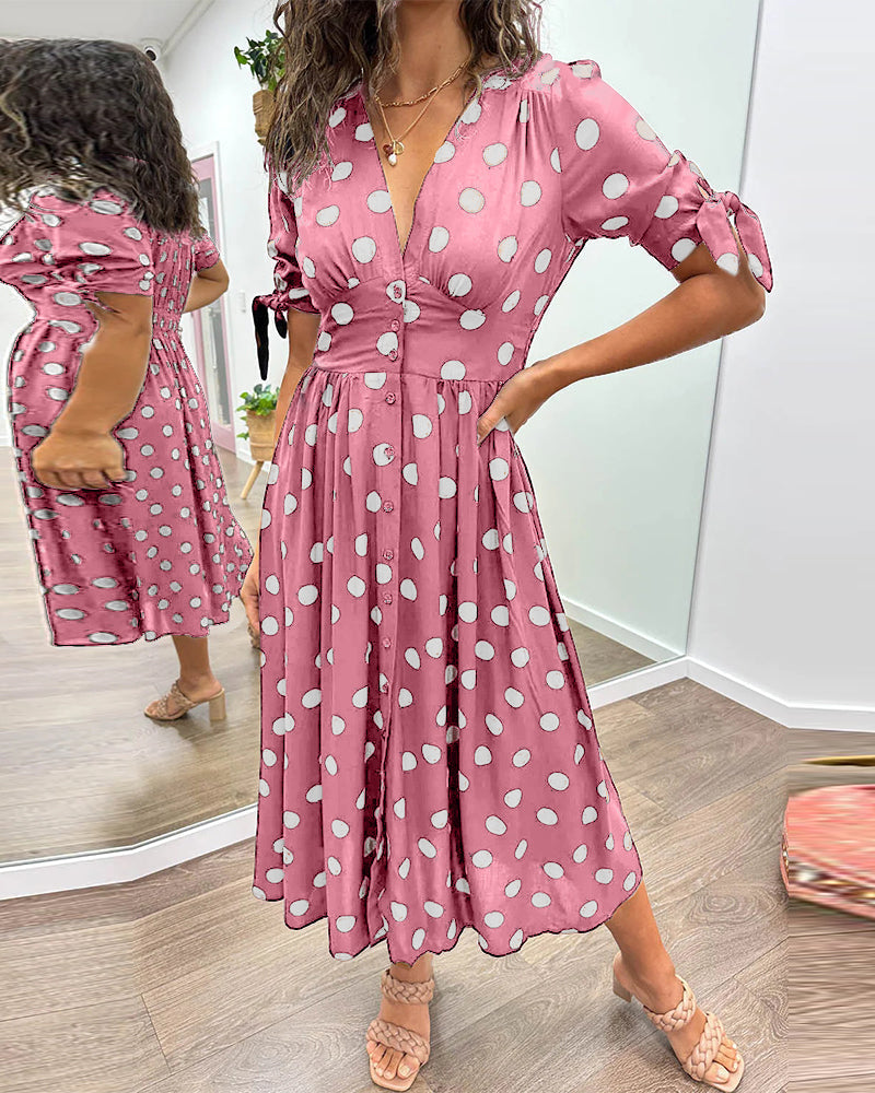 Naomi™ | Robe Élégante à Pois