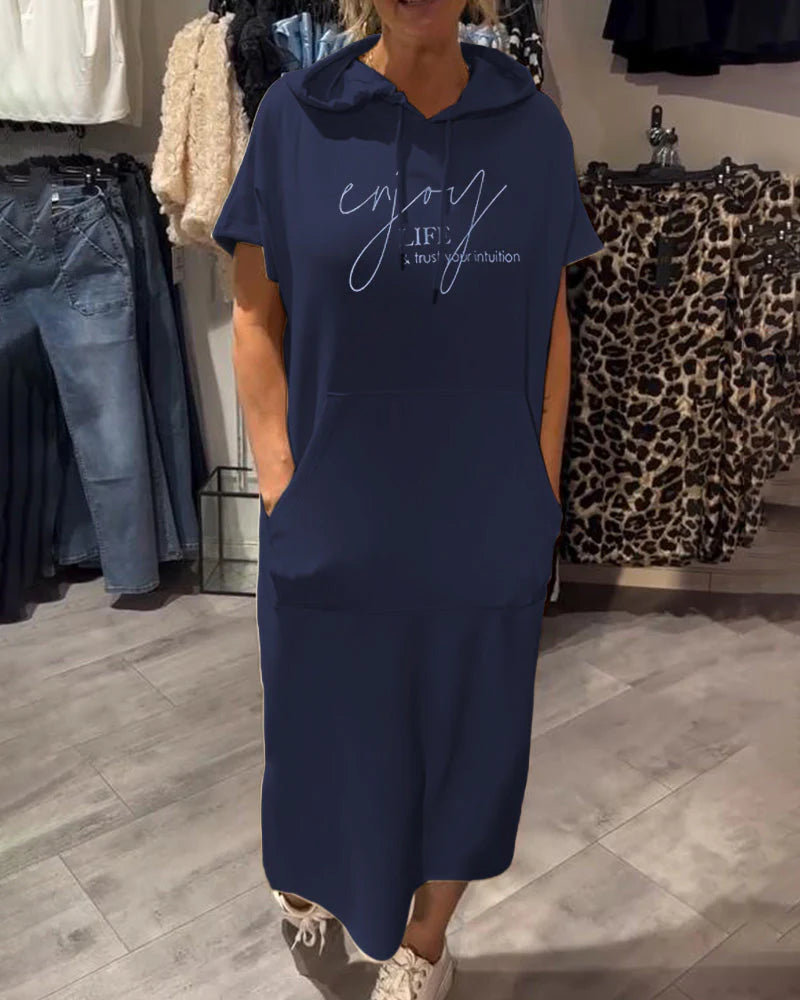 Sakia™ | Robe Sweat à Capuche Décontractée