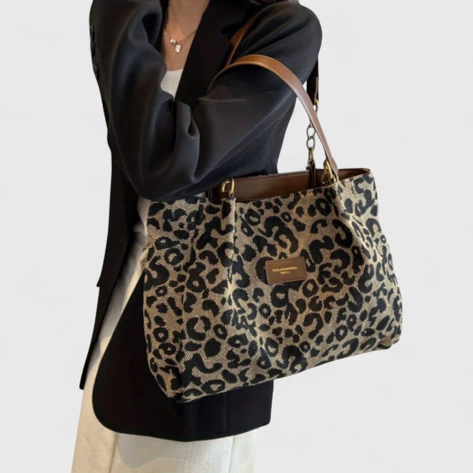 Cleopatra™ | Sac Shopping Élégant en Toile Léopard