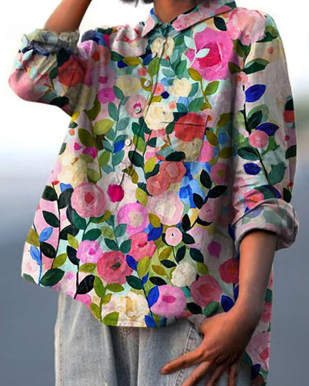 Halima™ | Chemisier Floral Élégant