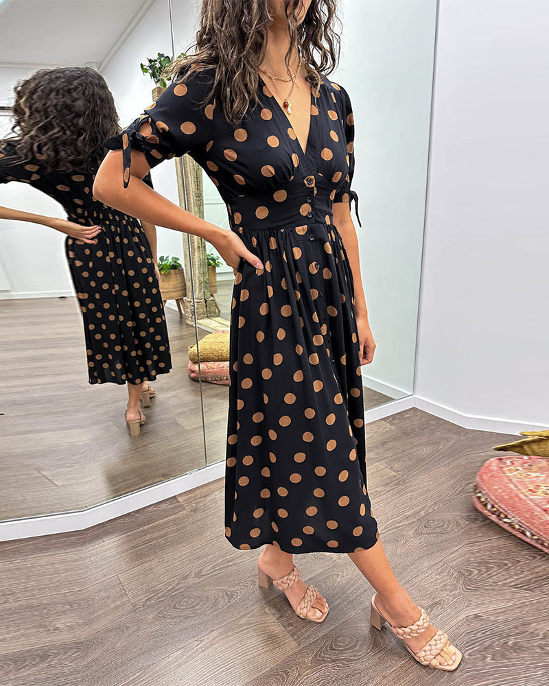 Naomi™ | Robe Élégante à Pois