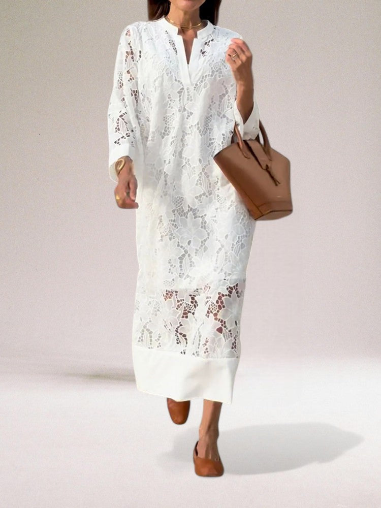 Hafina™ | Élégance en Dentelle Maxi Dress