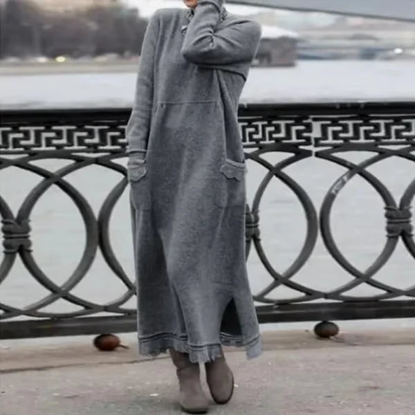 Doris™ | Robe longue en laine-coton