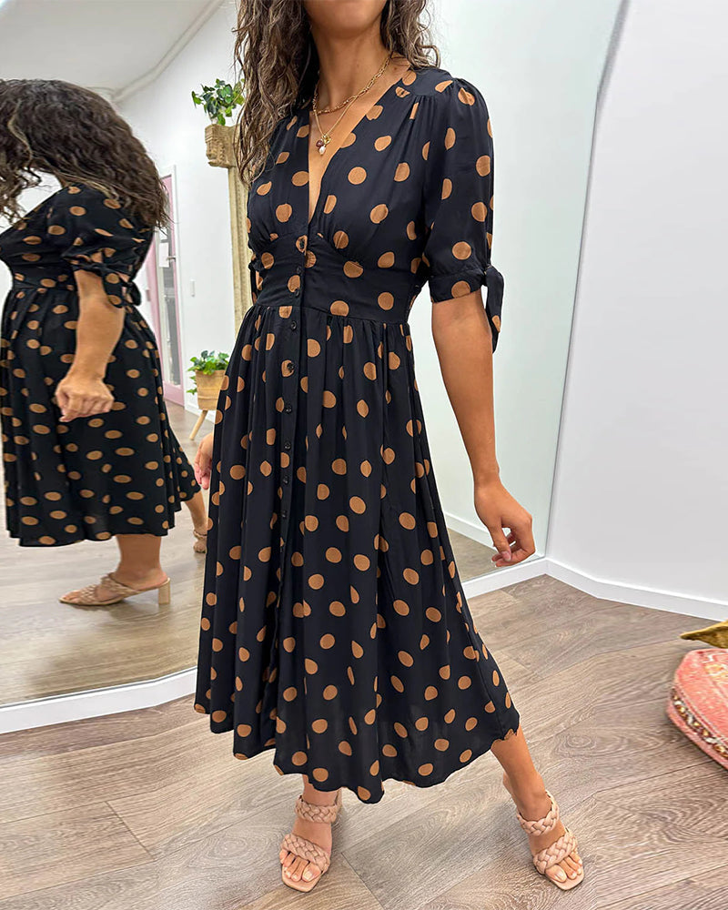 Naomi™ | Robe Élégante à Pois