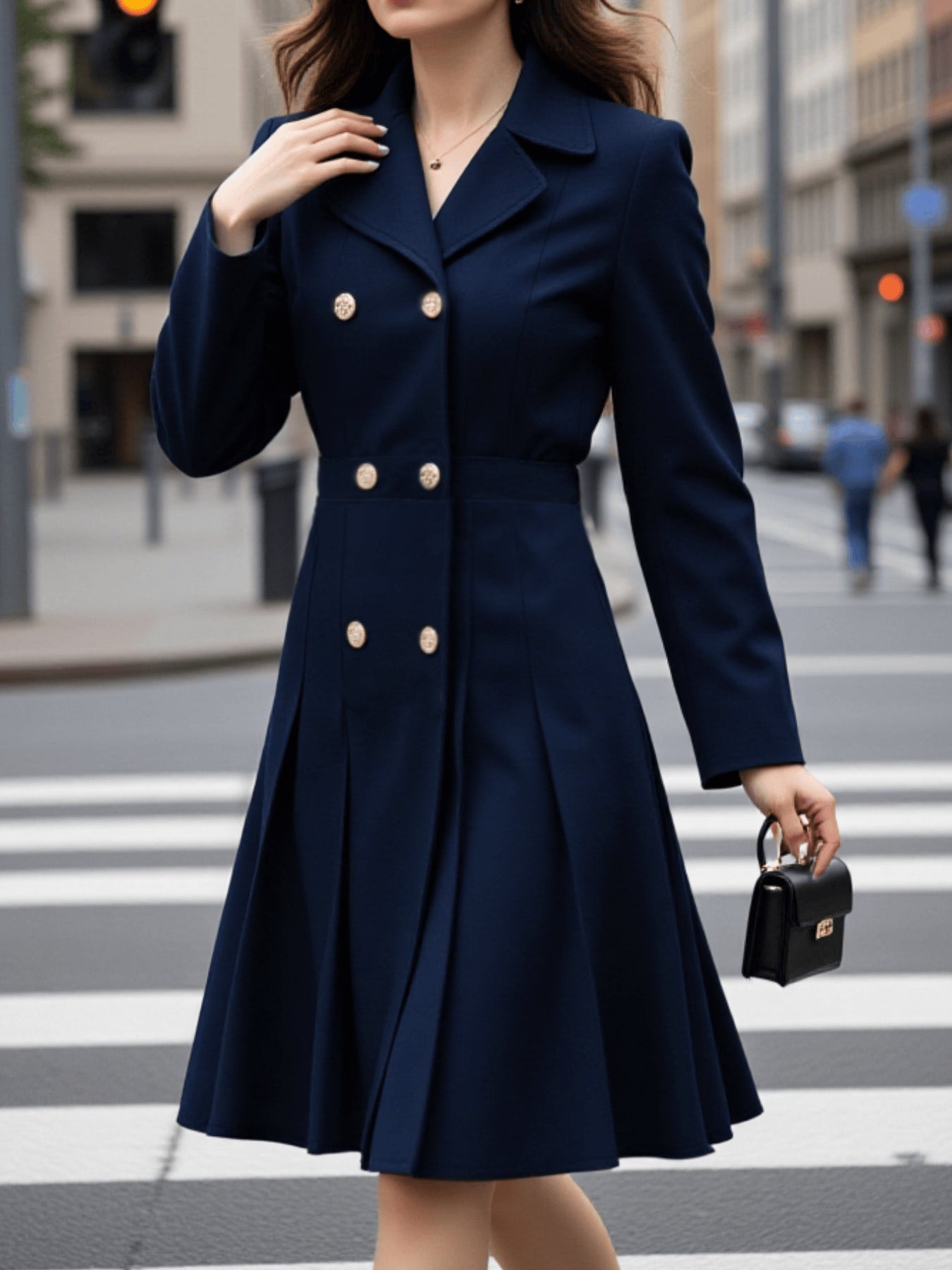 Suzette™ | Manteau long croisé évasé