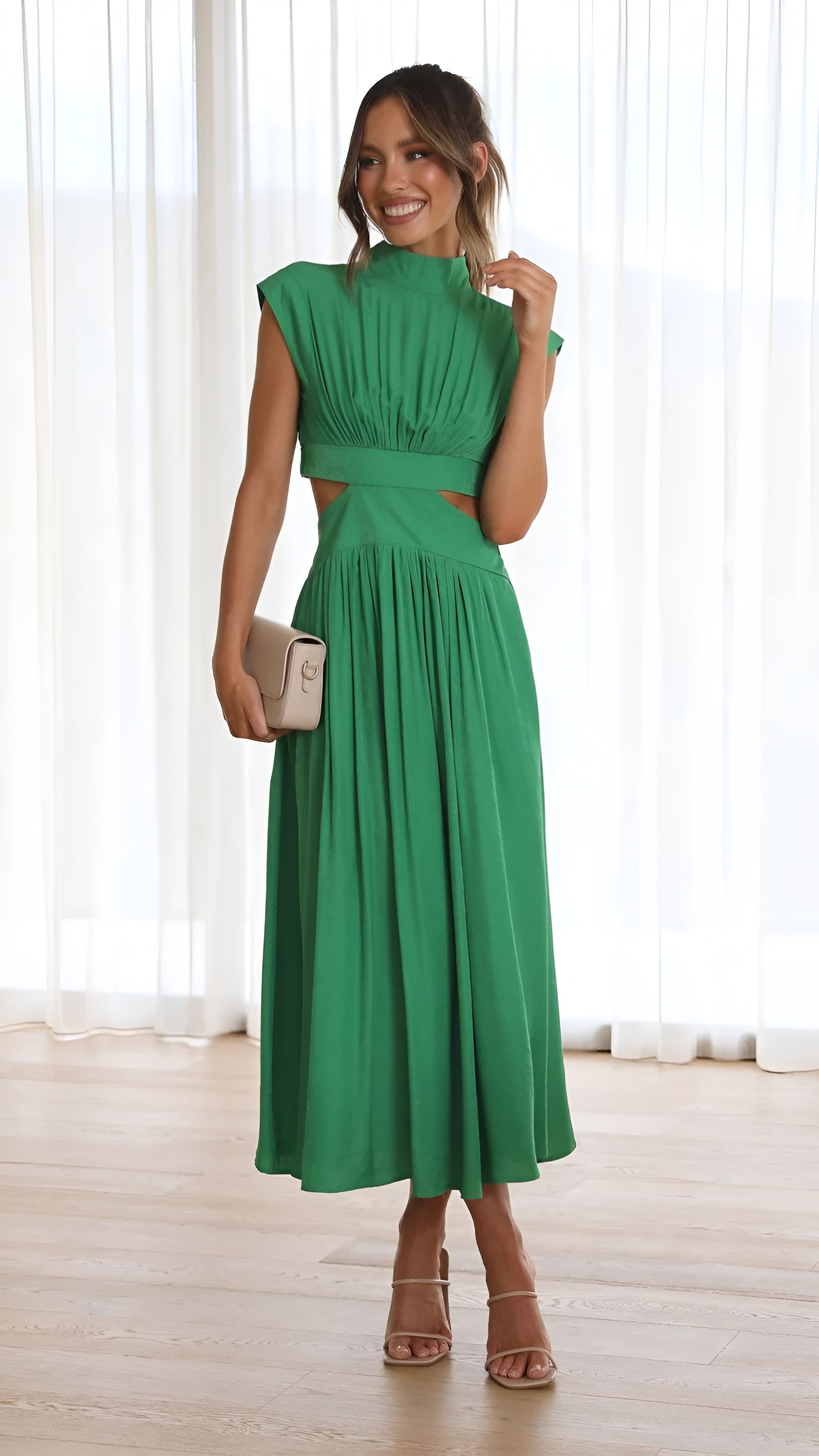 Blaise™ | Robe Longue Élégante en Tissu Fluide