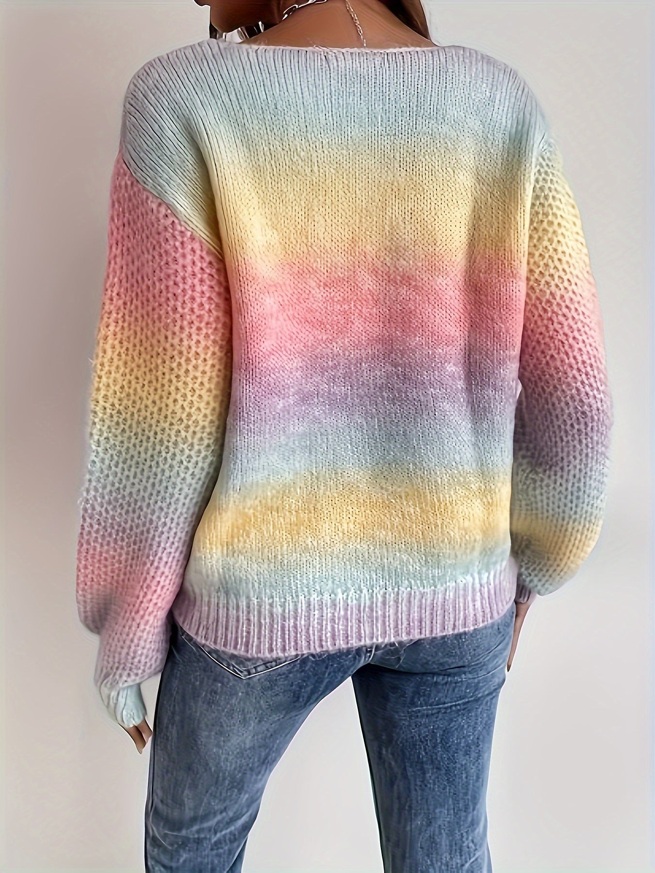 Lilou™ | Pull Décontracté à Col en V, Élégance Colorée