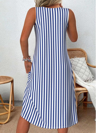Heidi™ | Robe d'Été Sans Manches à Rayures