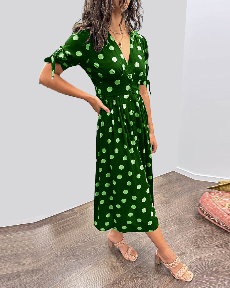 Naomi™ | Robe Élégante à Pois