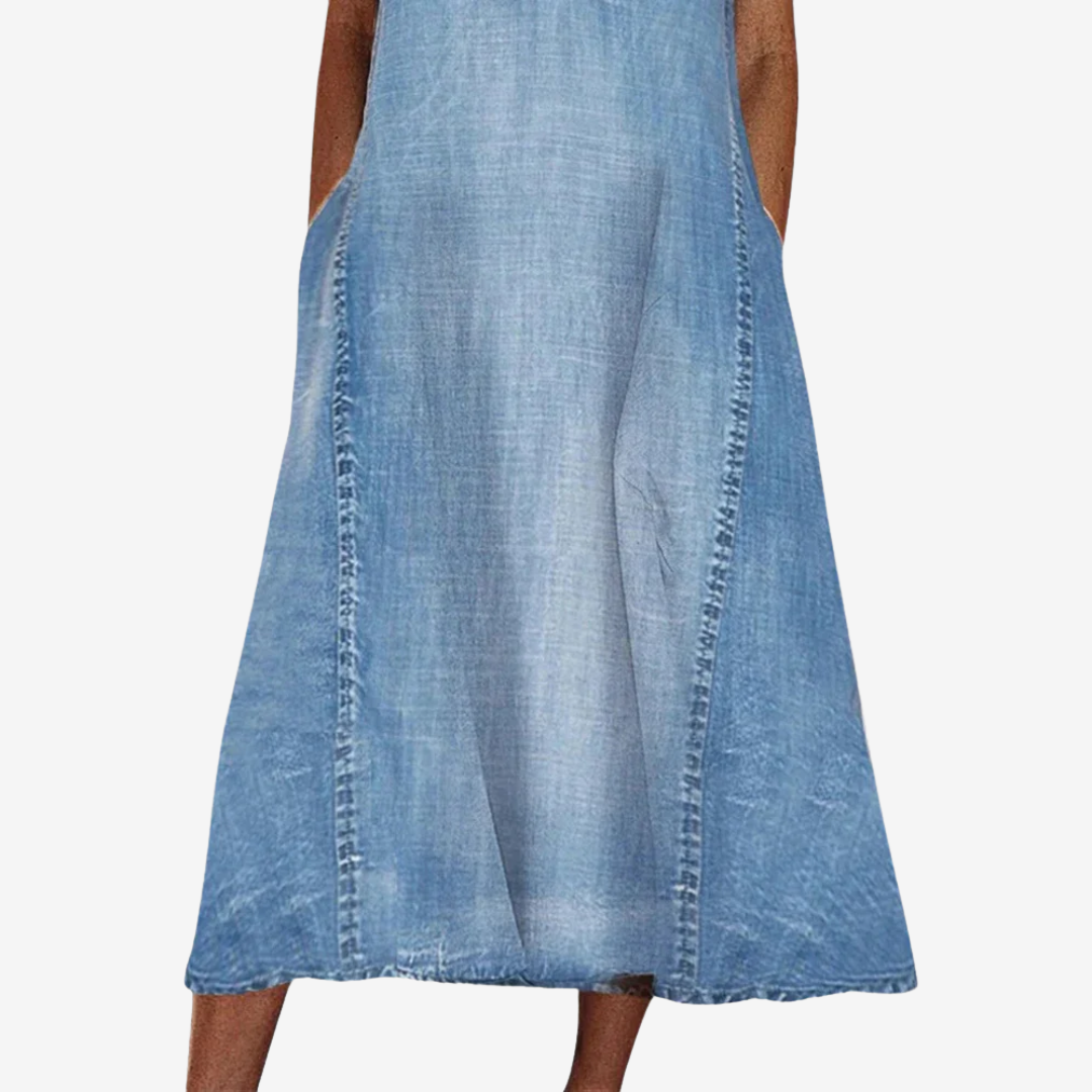 Betty™ | Robe Midi Élégante en Denim