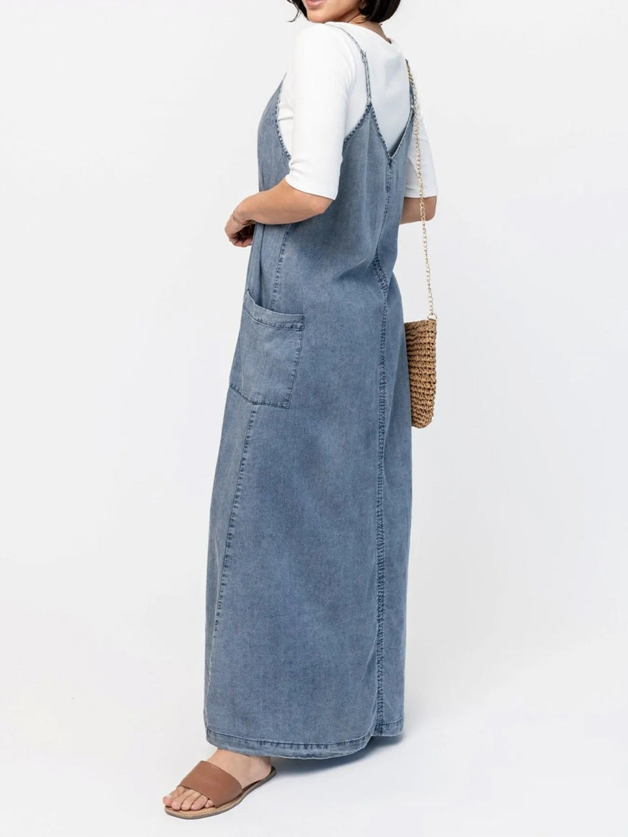 Hannah™ | Robe Maxi en Denim Élégante