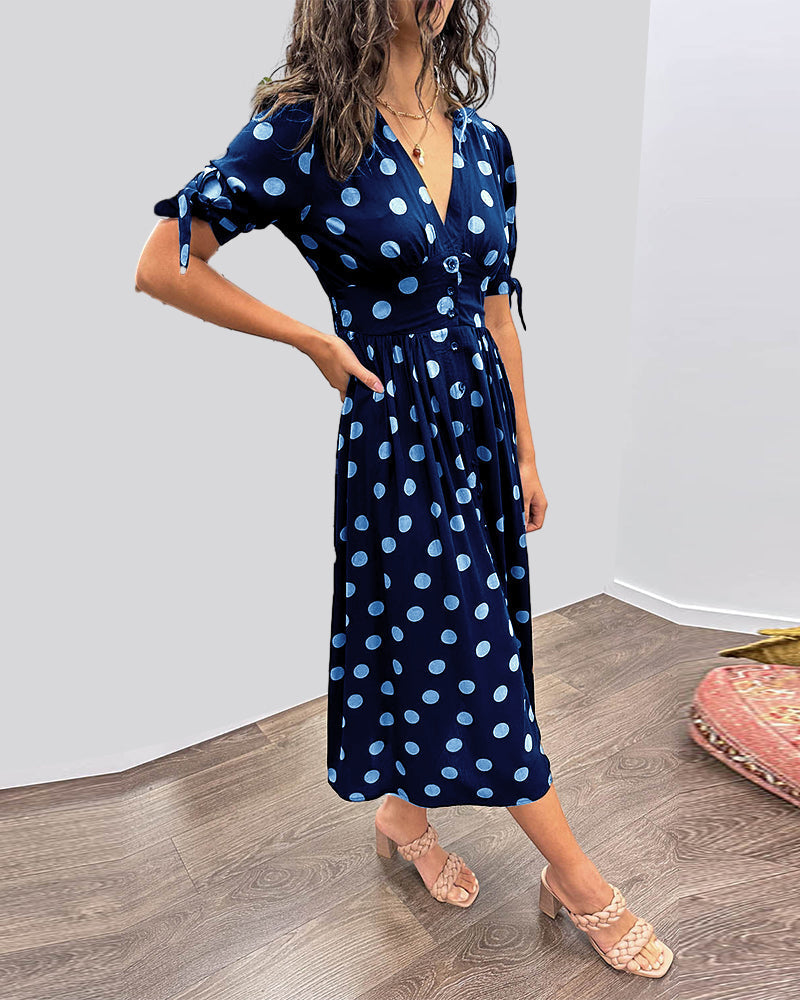 Naomi™ | Robe Élégante à Pois