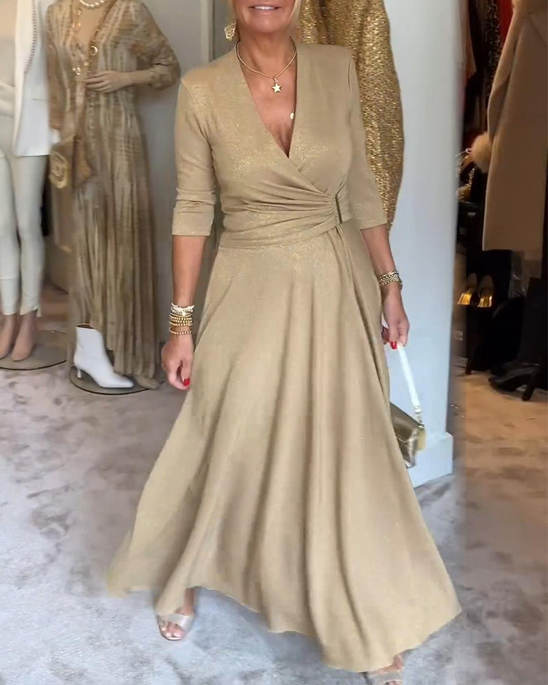Jadine™ | Robe Élégante A-ligne à Décolleté en V