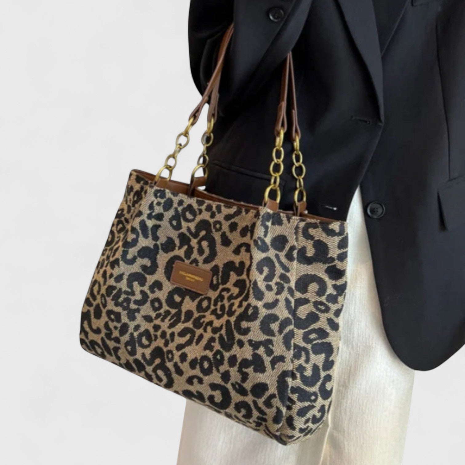 Cleopatra™ | Sac Shopping Élégant en Toile Léopard