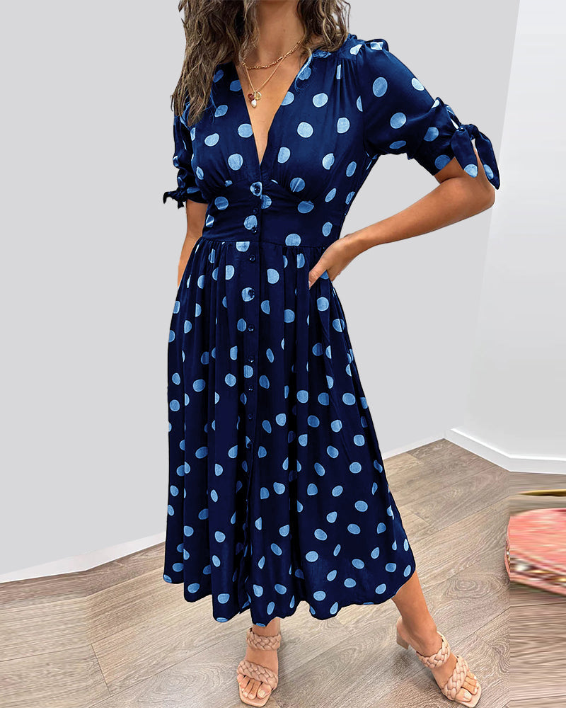 Naomi™ | Robe Élégante à Pois