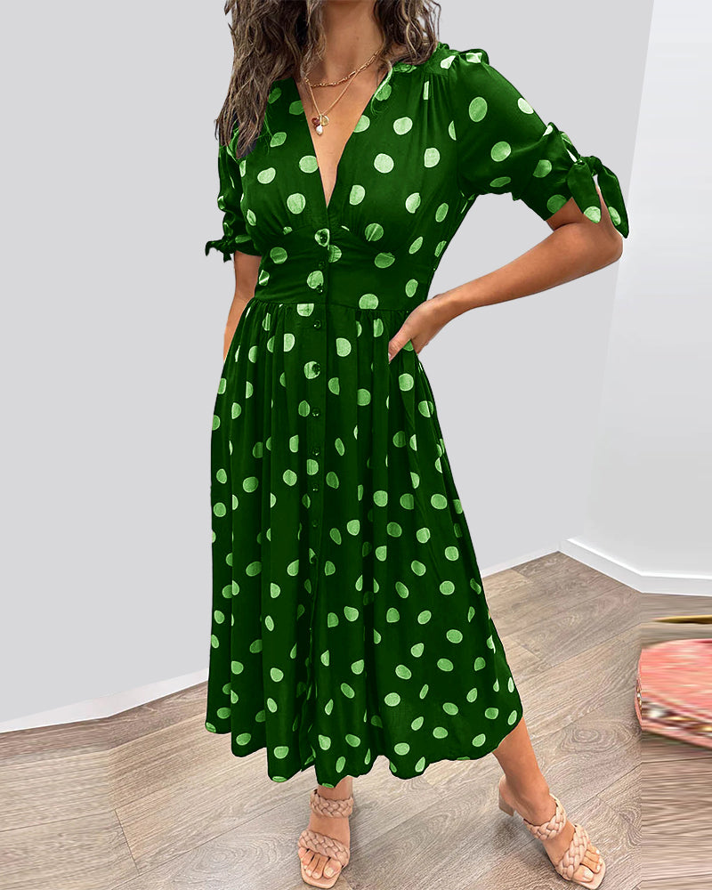 Naomi™ | Robe Élégante à Pois