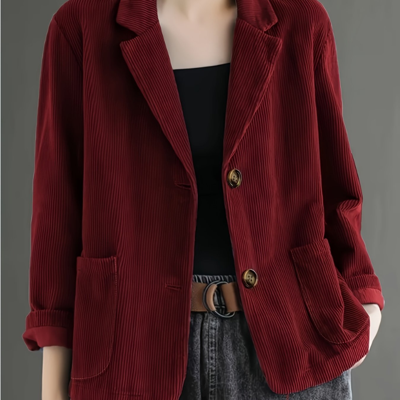 Clarabelle™ | Blazer Élégant en Velours Côtelé