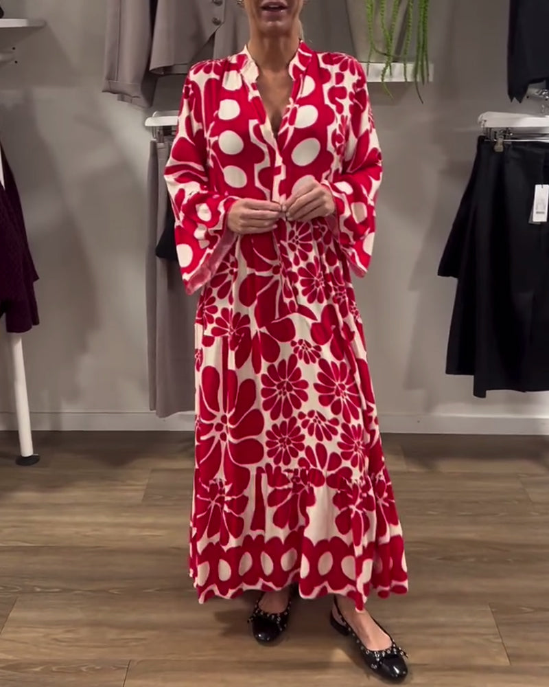 Cora™ | Robe Maxi Imprimée Élégante