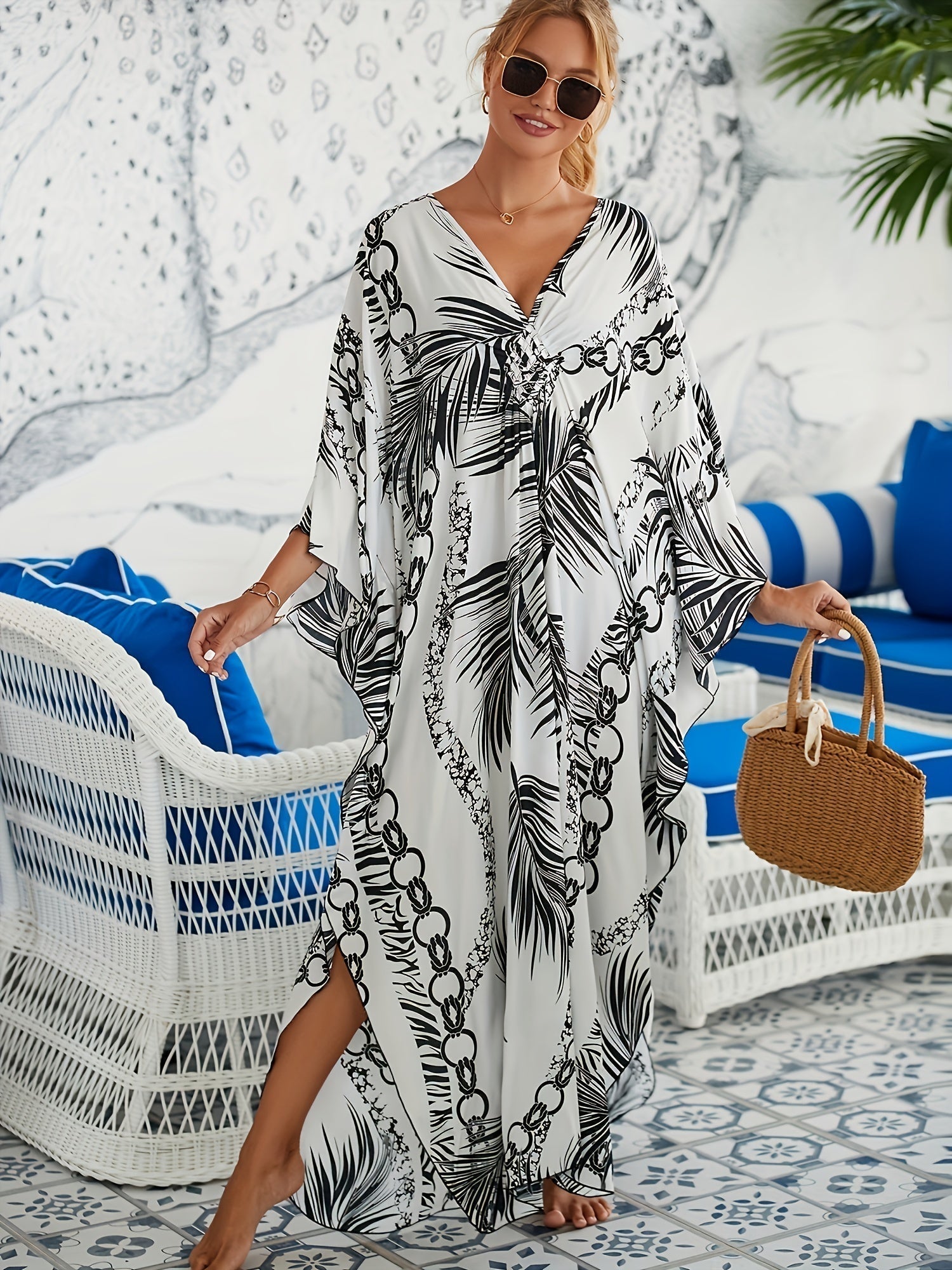 Willa™ | Robe Tropicale Élégante en Coton et Bambou
