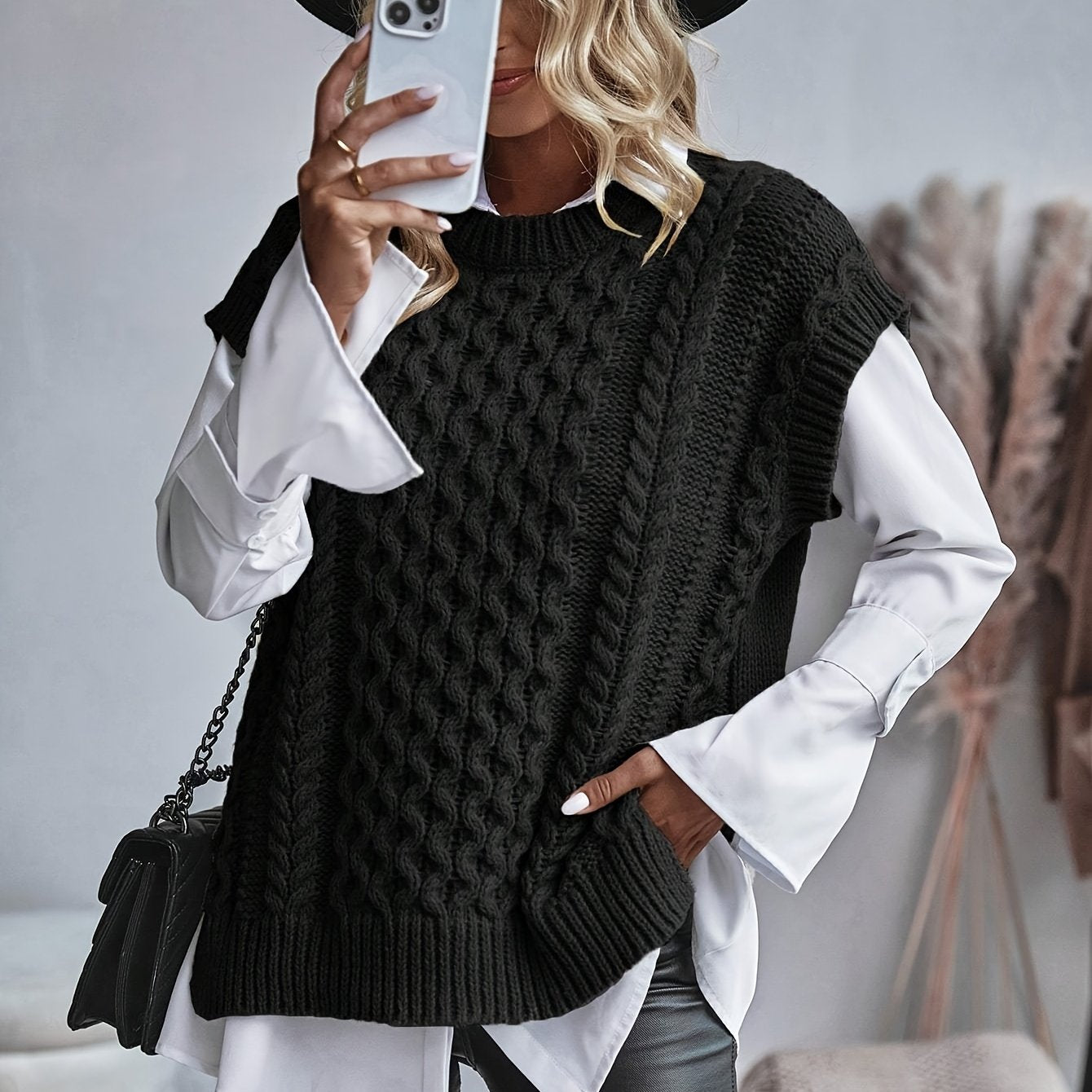 Limona™ | Gilet Tricoté En Maille Épaisse