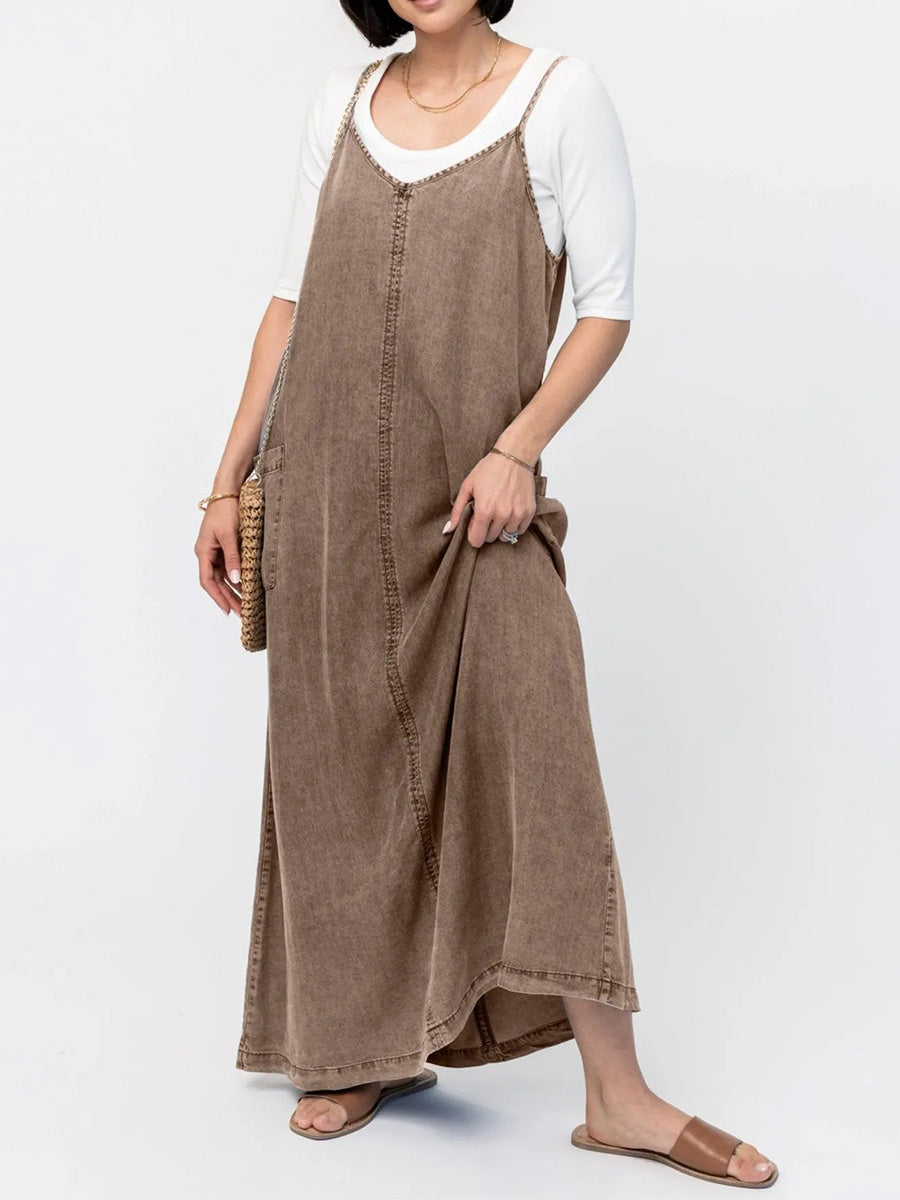 Hannah™ | Robe Maxi en Denim Élégante