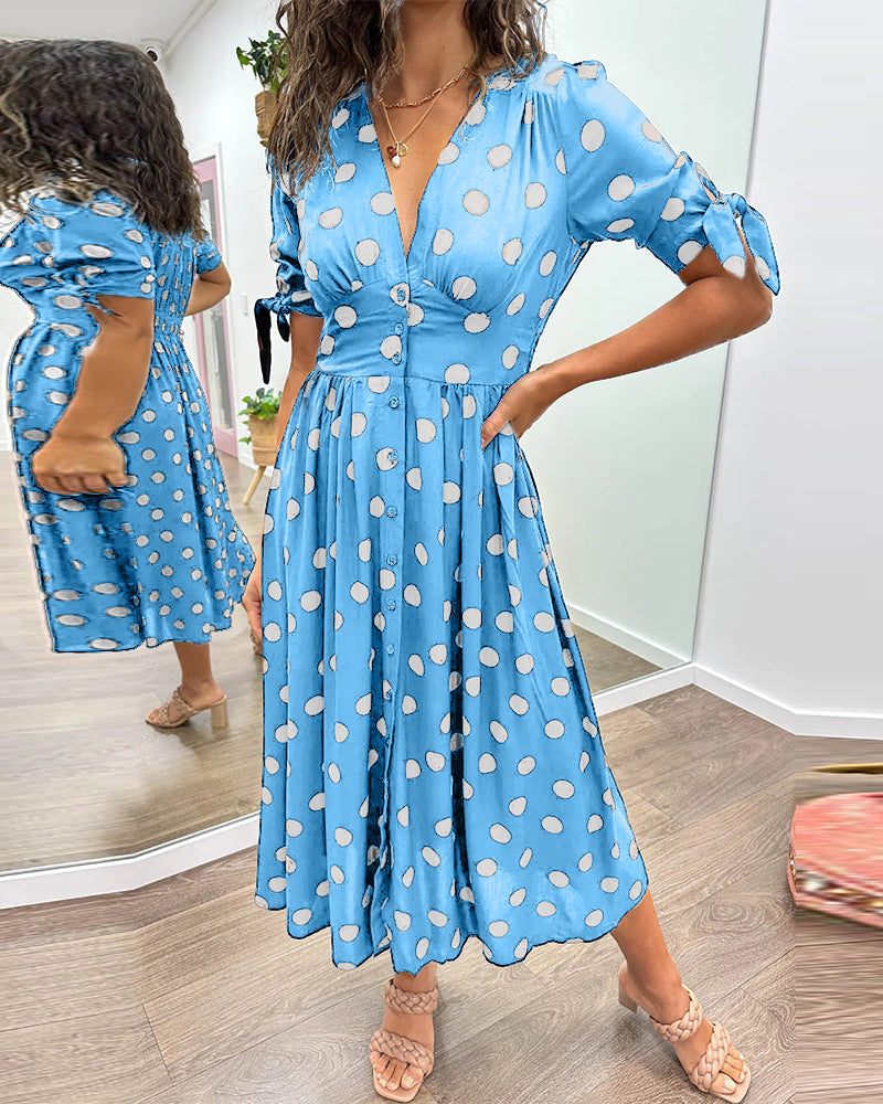 Naomi™ | Robe Élégante à Pois