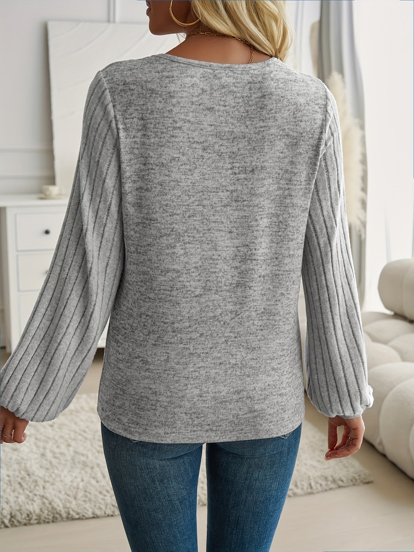 Lea™ | Pull Élégante à Manches Lanternes