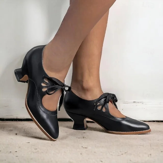 Lilly™ | Élégantes Talons en Cuir Vintage