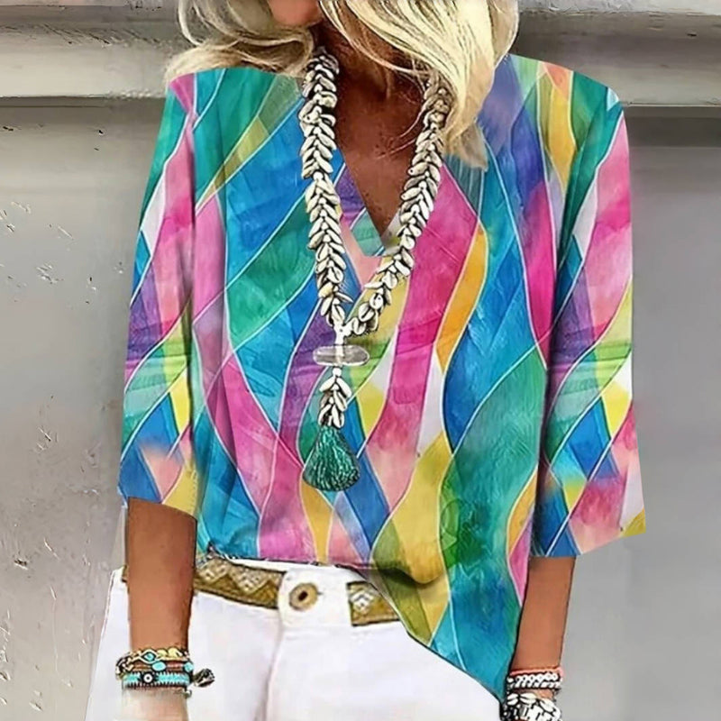 Lola™ | Blouse Vintage Colorée Élégante Confortable