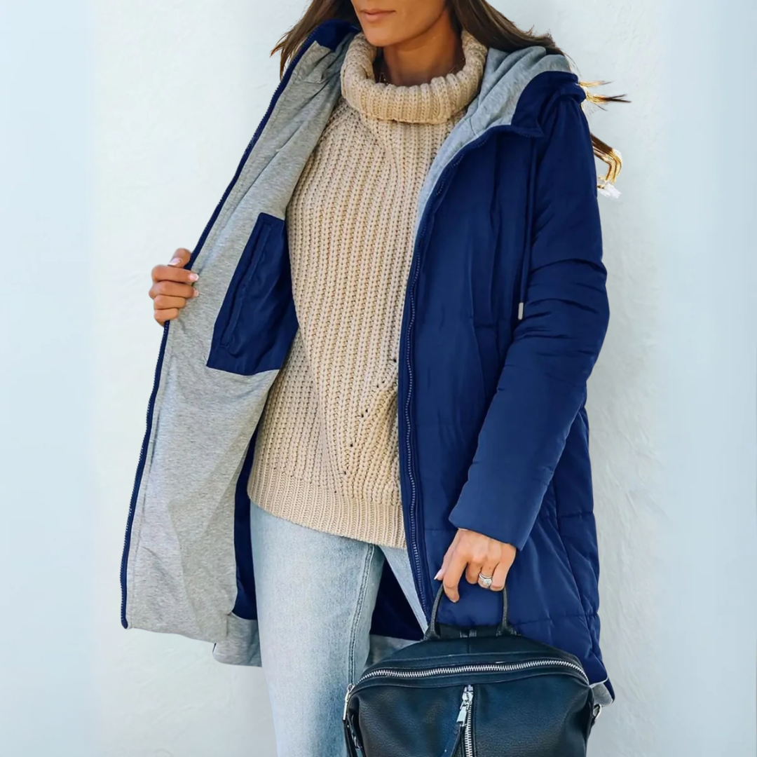 Giselle™ | Manteau long matelassé à capuche