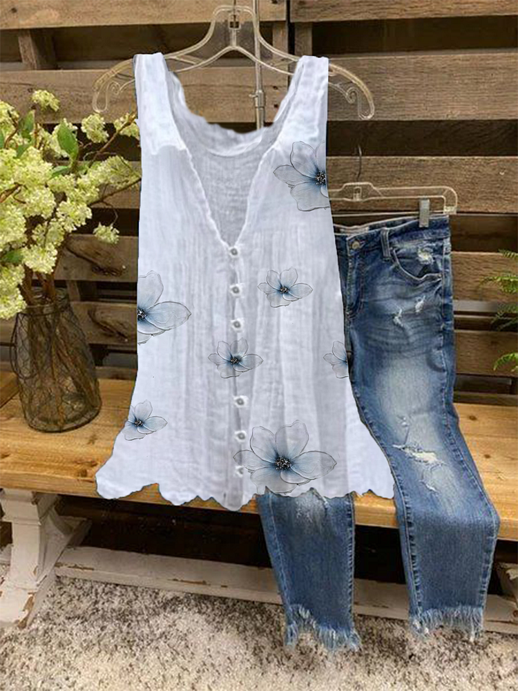 Pivar™ | Débardeur Fleuri Vintage en Coton