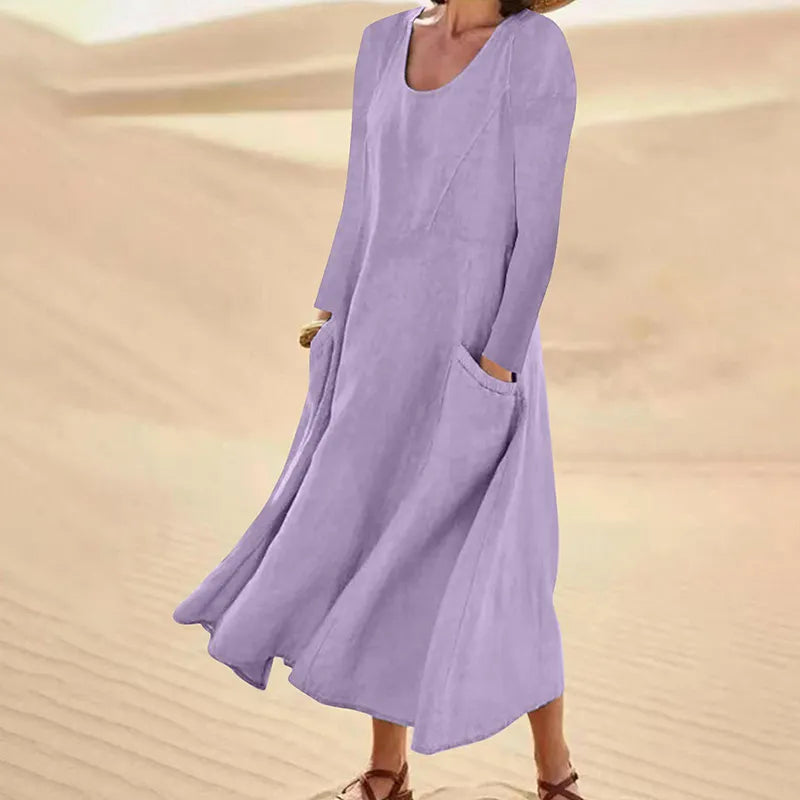 Donin™ | Robe Longue En Coton et  Lin