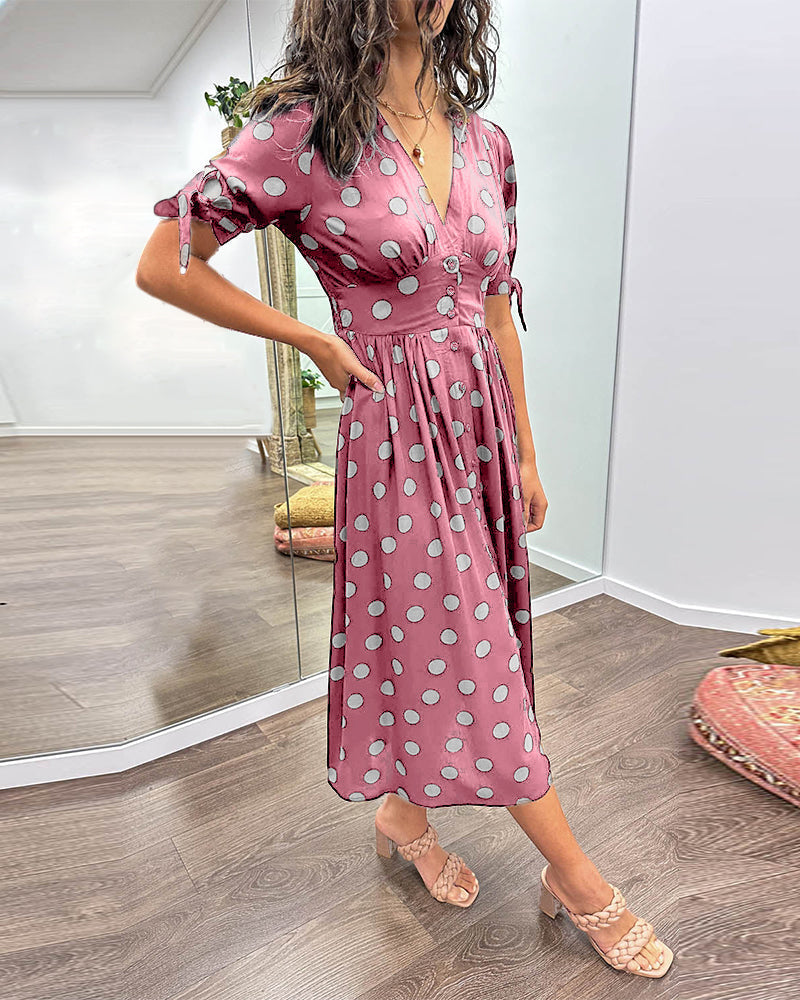 Naomi™ | Robe Élégante à Pois