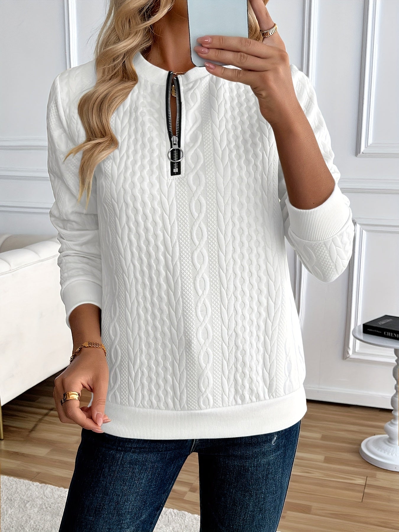 Naya™ | Sweatshirt Chic à Demi-Zip
