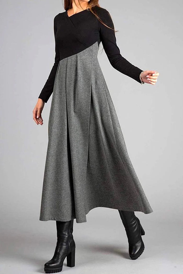 Nissrine™ | Robe Longue Bicolore