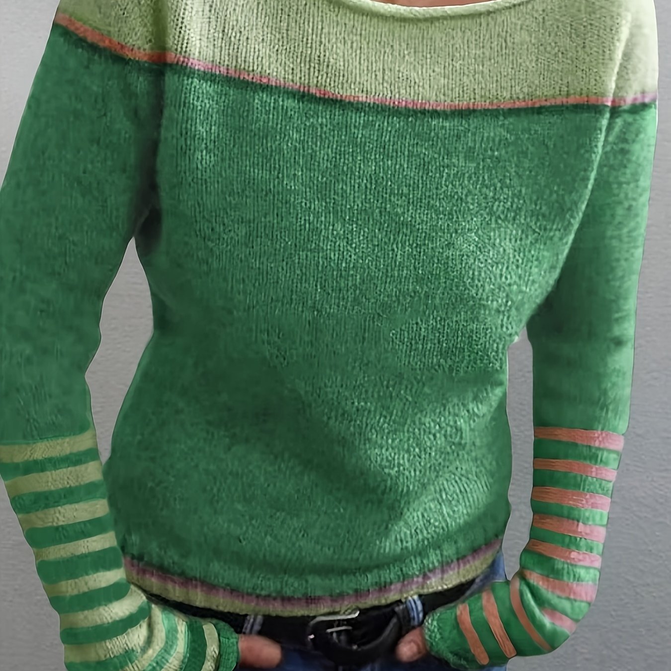 Leila™ | Pull Décontracté à Rayures et Blocs de Couleur