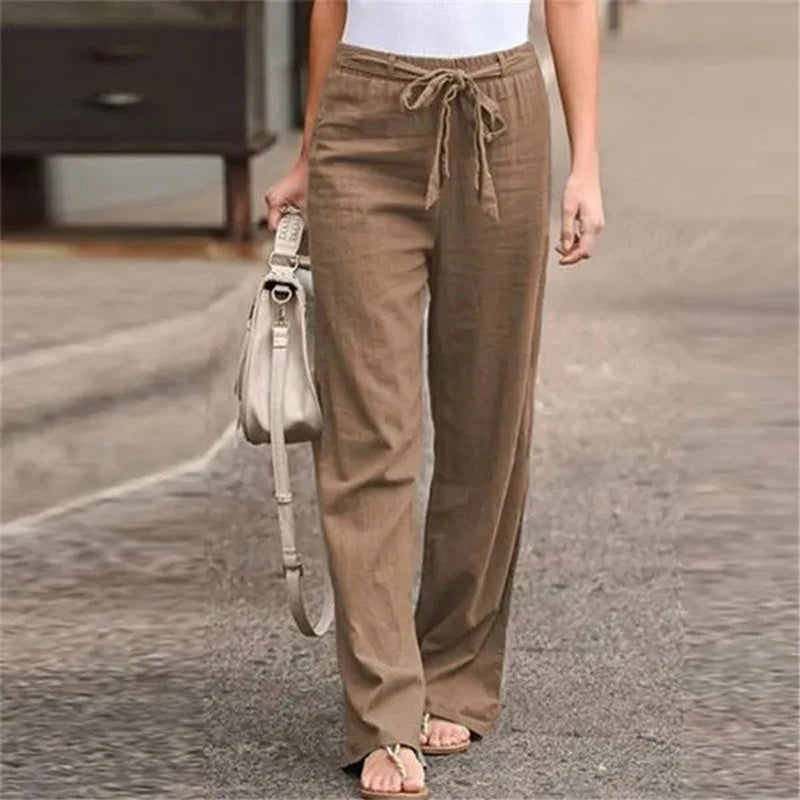 Nara™ | Pantalon Élastique en Lin Respirant