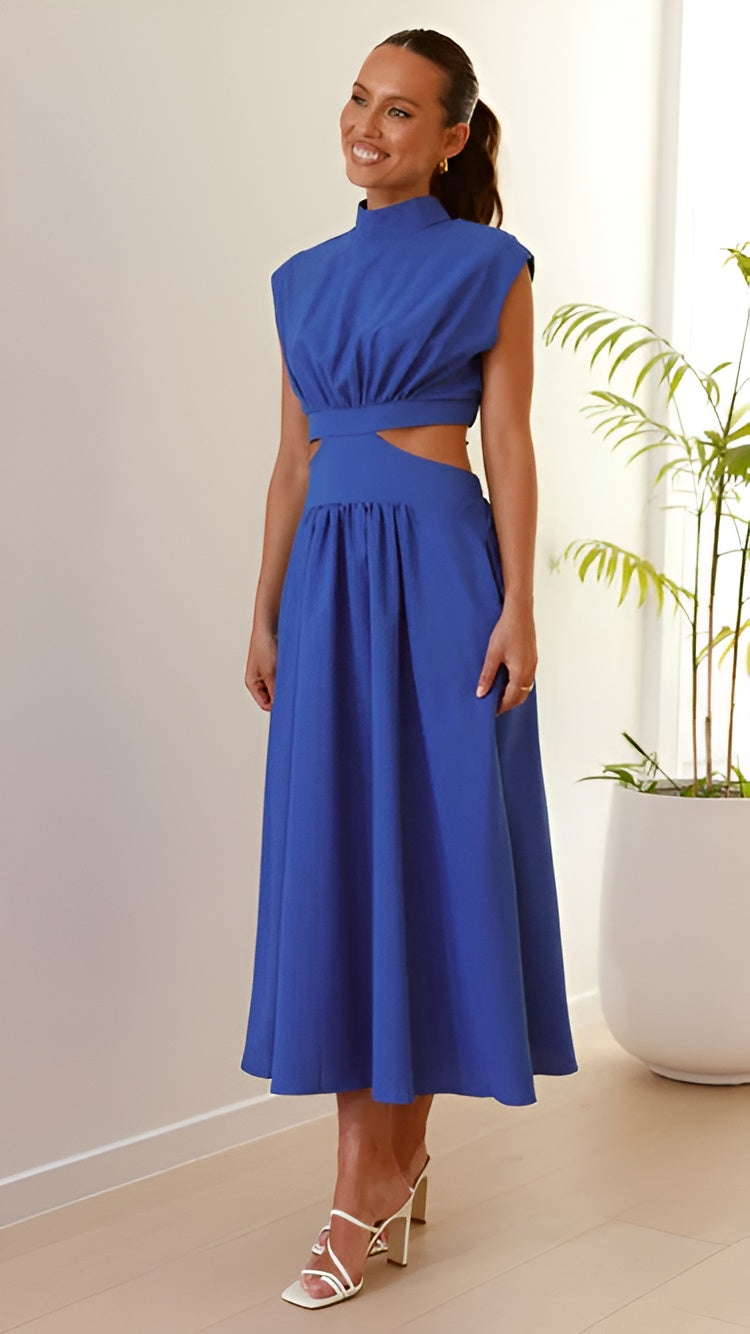 Blaise™ | Robe Longue Élégante en Tissu Fluide