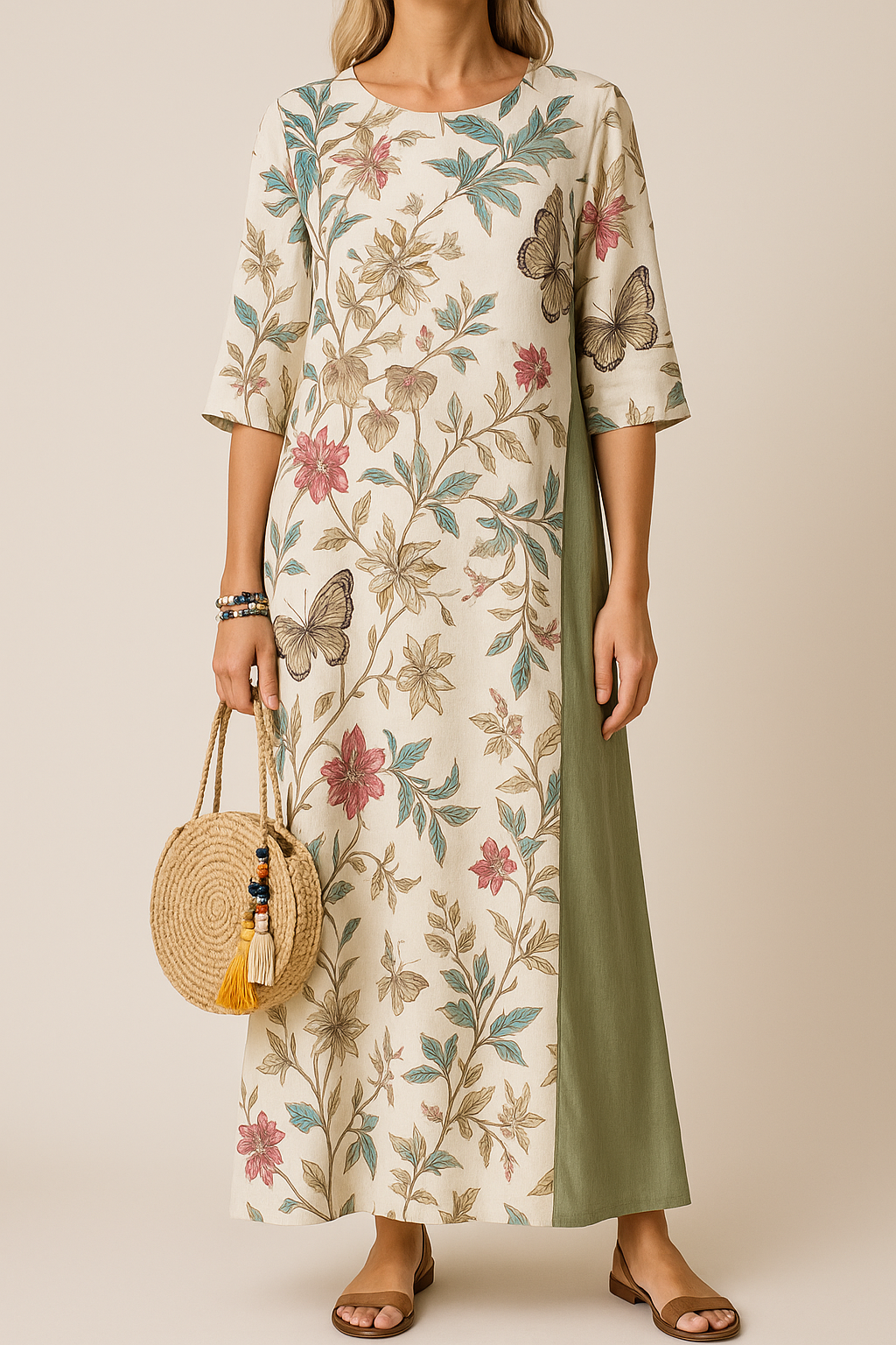 Manar™ | Robe Longue Vintage Élégante En Lin