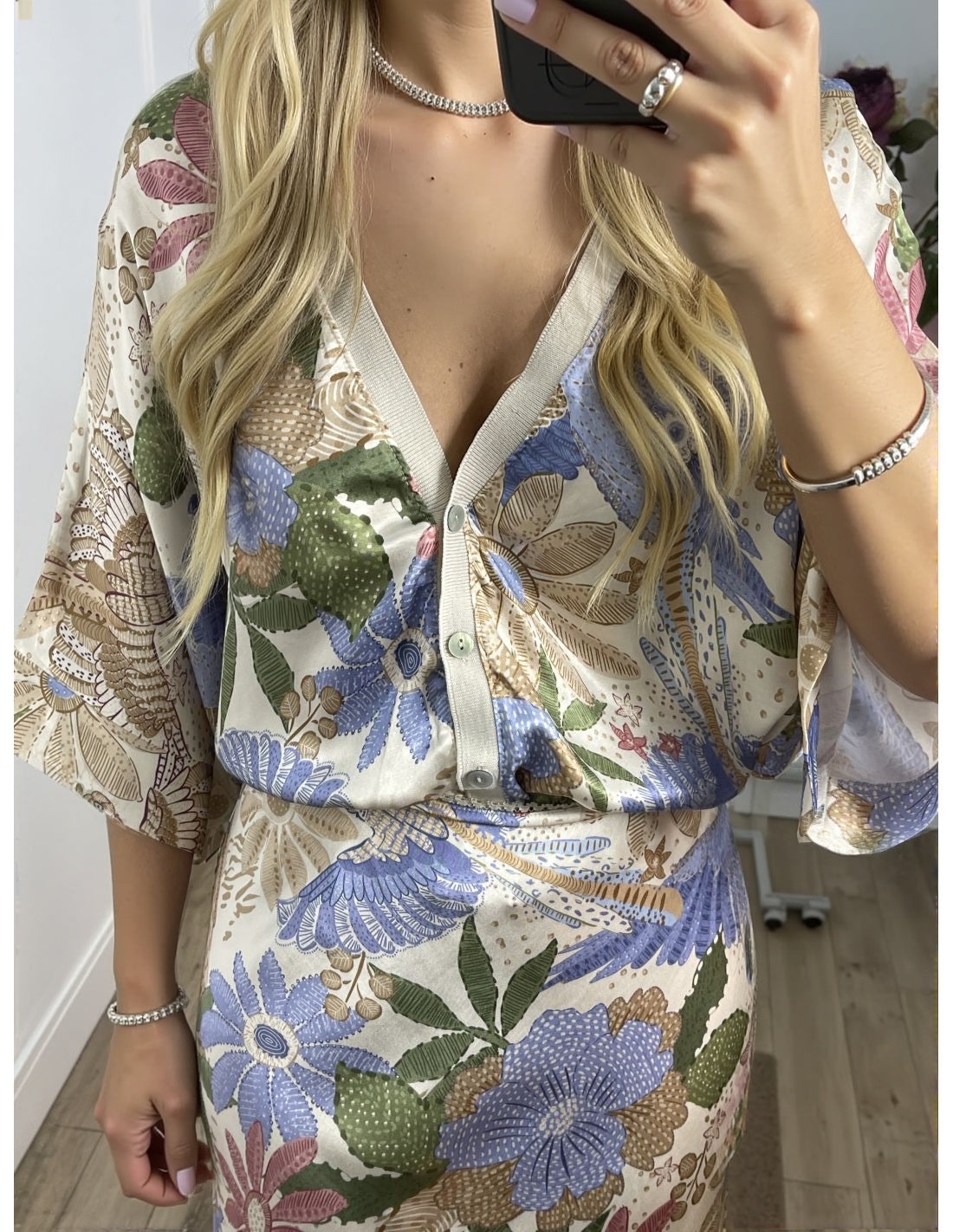 Usha™ | Robe Élégante Motif Floral