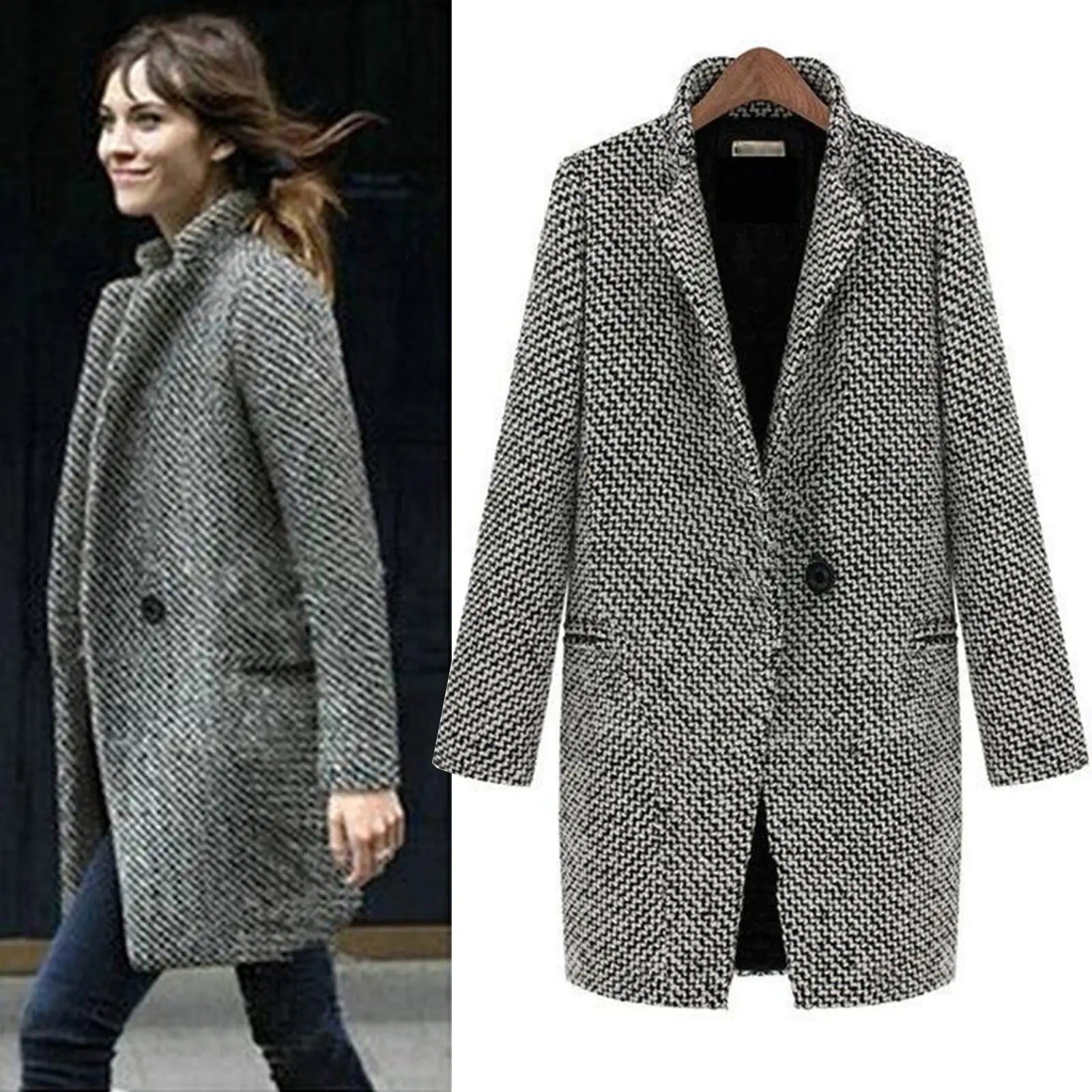 Cheska™ | Manteau Long en Laine