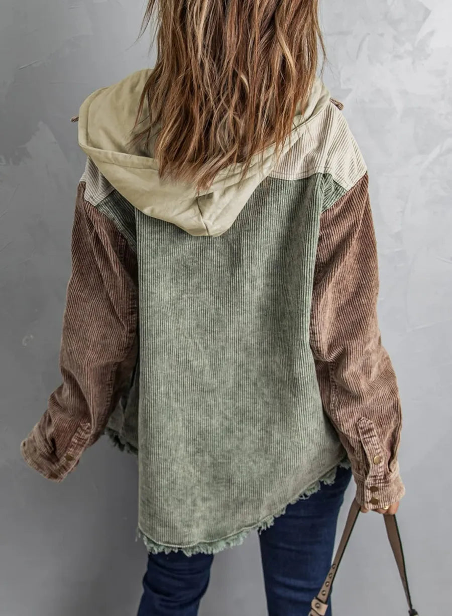 Pomi™ | Veste en Velours Côtelé Tricolore