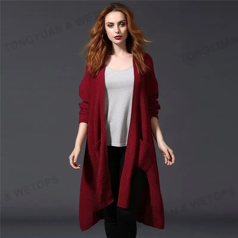 Gabrielle™ | Cardigan long boutonné à poches