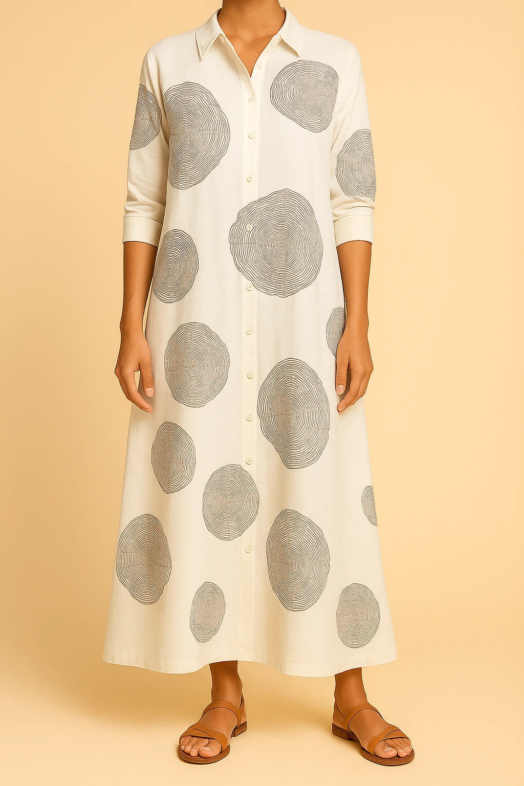 Kasi™ | Robe Maxi Élégante en Lin