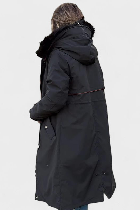 Diora™ | Parka manteau à capuche en fausse fourrure
