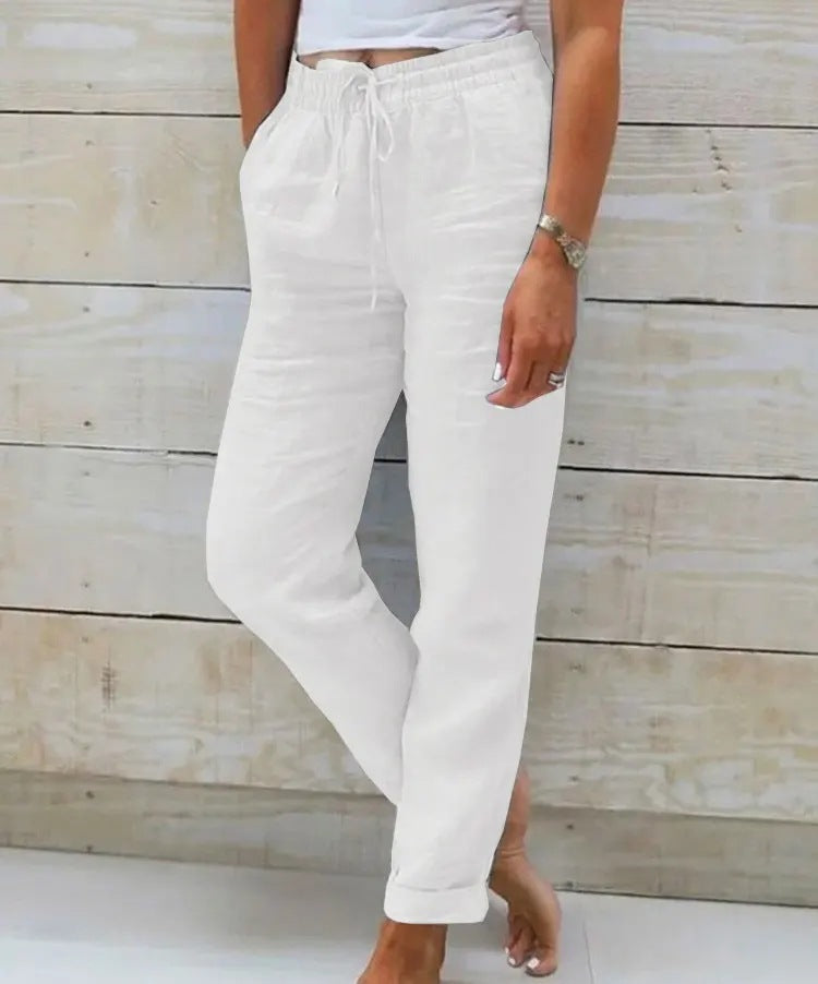 Rhea™ | Pantalons Décontractés en Coton et Lin