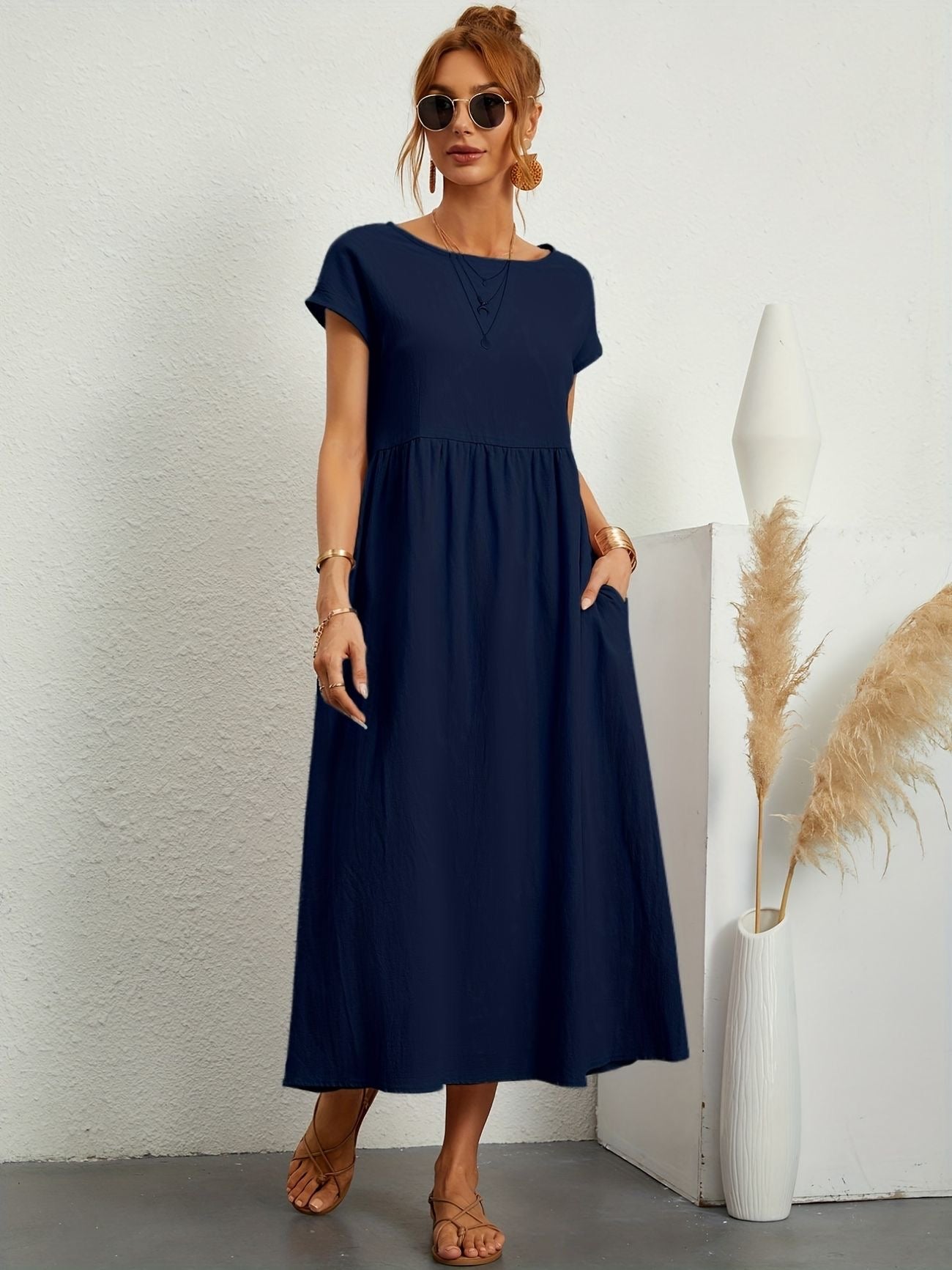 Harper™ | Robe Décontractée en Lin Élégante