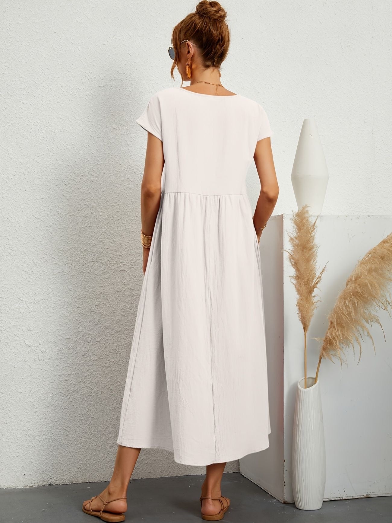 Harper™ | Robe Décontractée en Lin Élégante