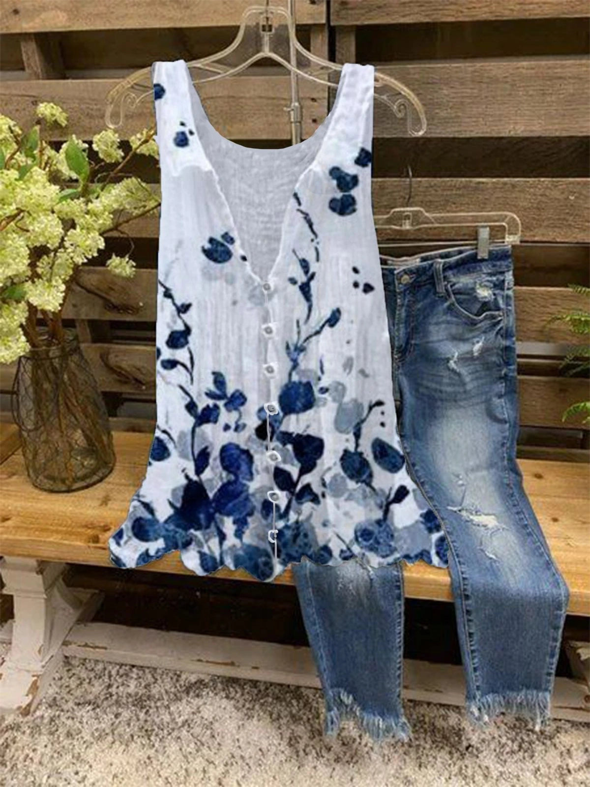 Pivar™ | Débardeur Fleuri Vintage en Coton