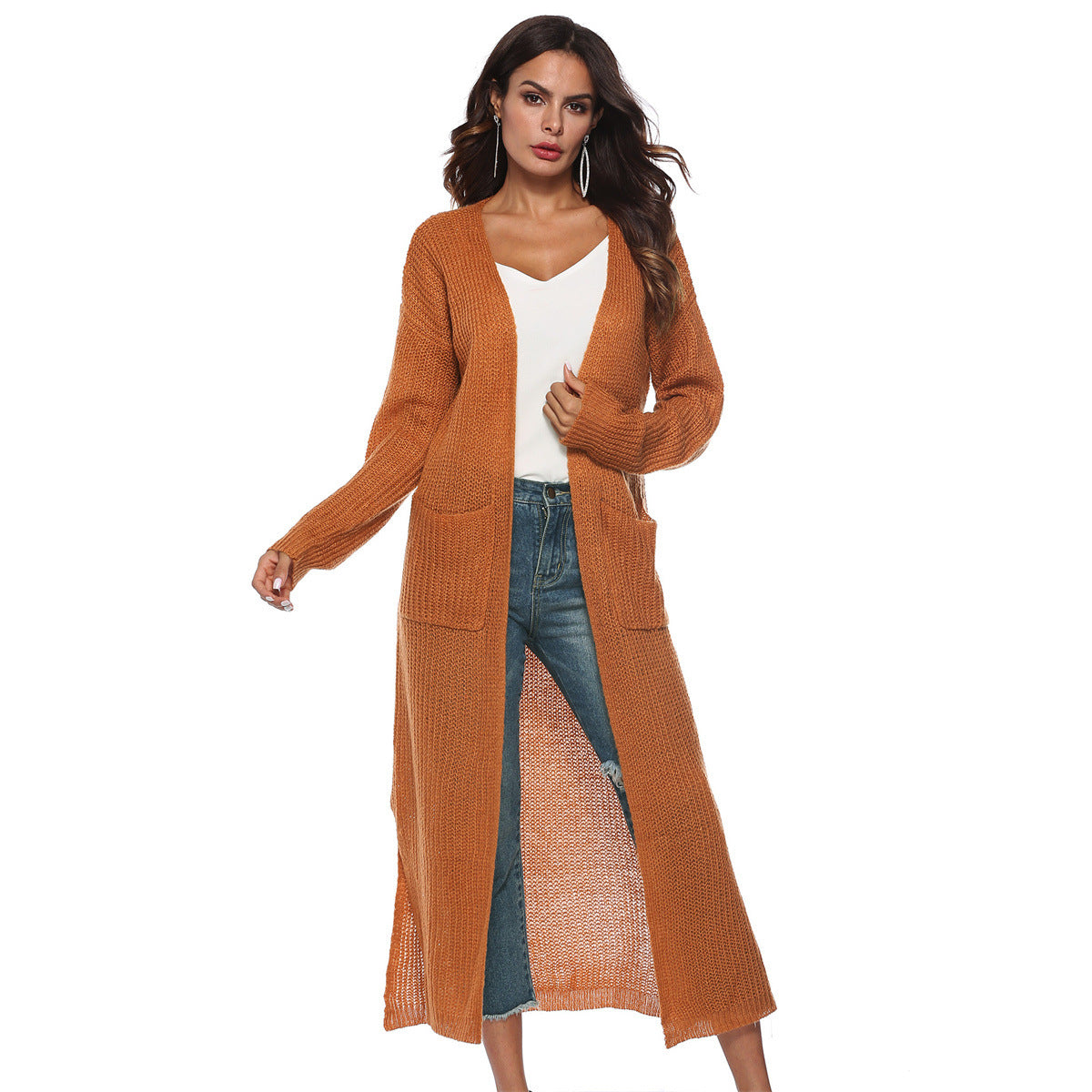 Giada™ | Cardigan long ouvert à poches